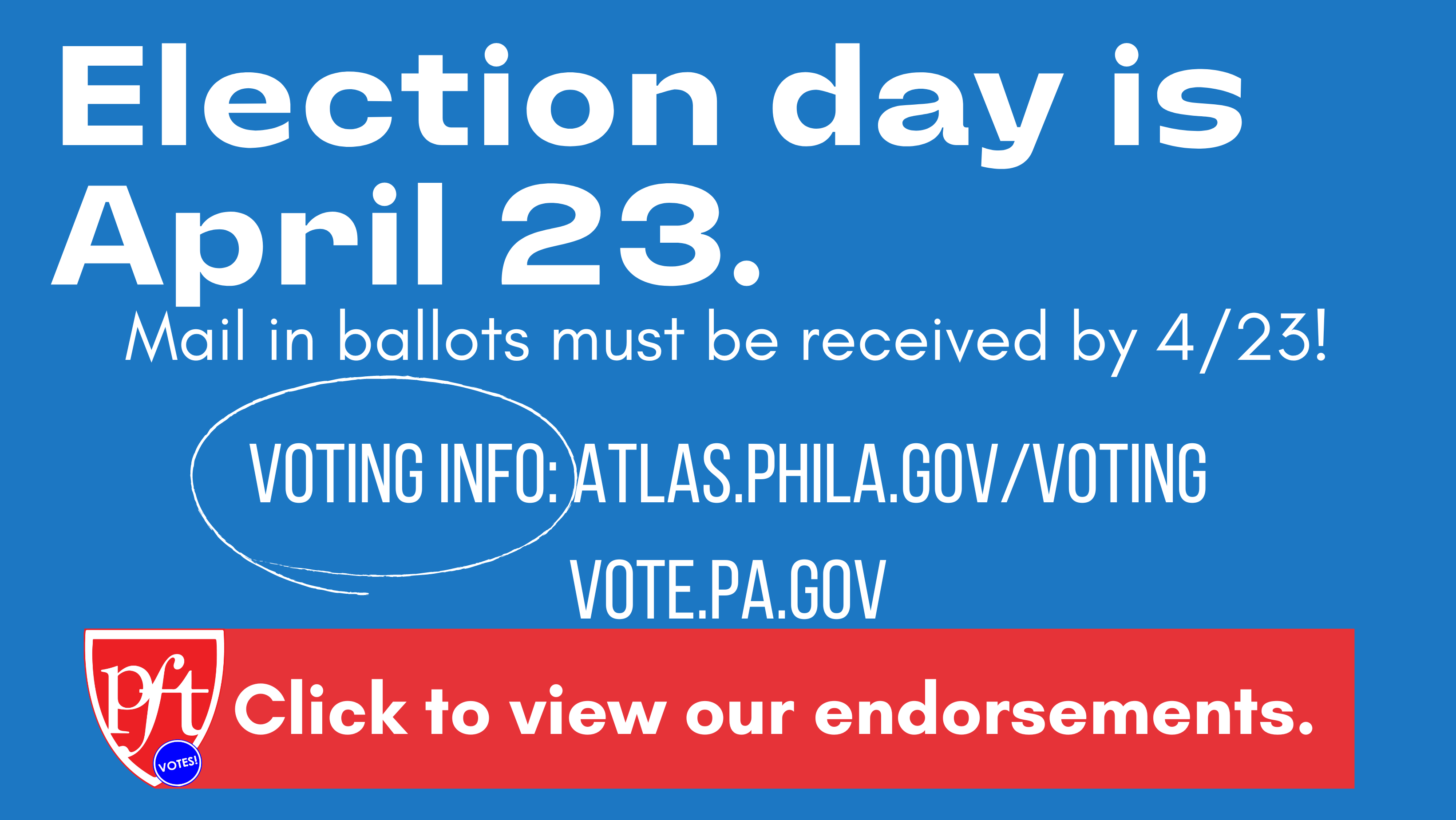 Election day is April 23. Click to view our endorsements.